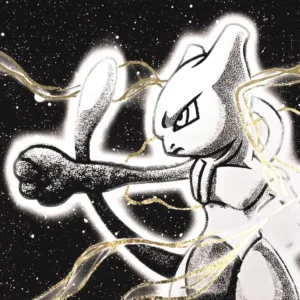 Shining Mewtwo – 30 x 30 cm