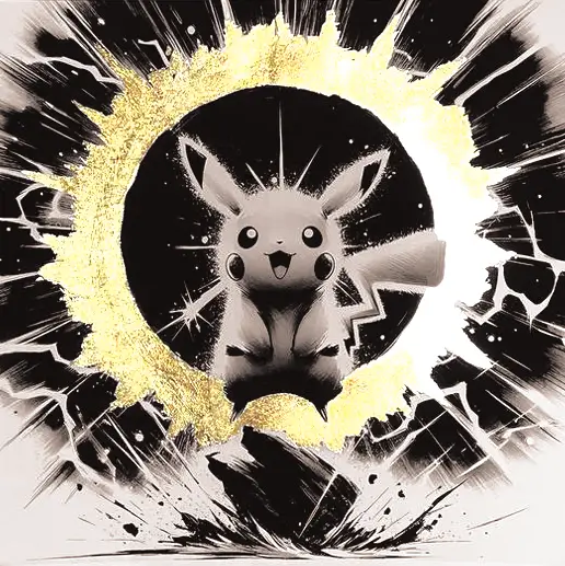 Pikachu Flash – 30 x 30 cm