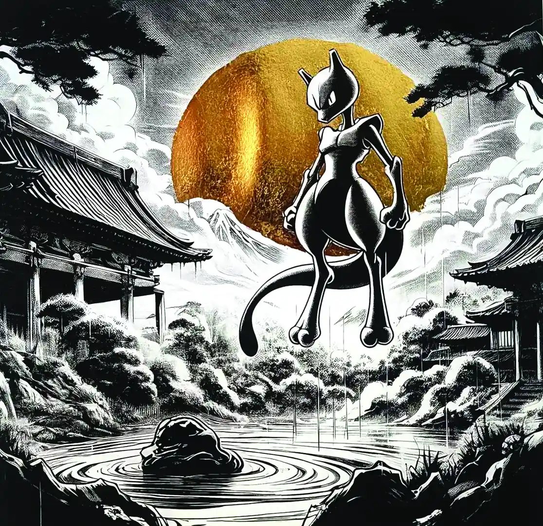 Mewtwo Tempio – 30 x 30 cm