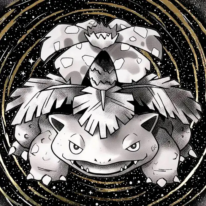 Venusaur Dark Galaxy – 30 x 30 cm